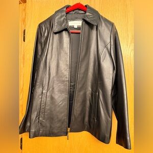 Liz Claiborne black leather women’s jacket